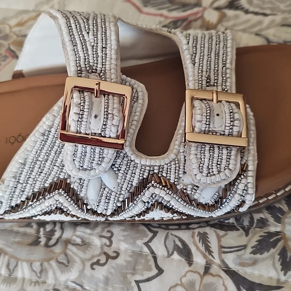 House Of Harlow 1960 Beaded Slide 9.5 - Picture 4 of 8